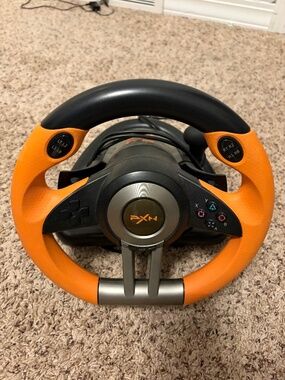 PXN V3 Orange Steering Wheel for PC, Xbox, PlayStation